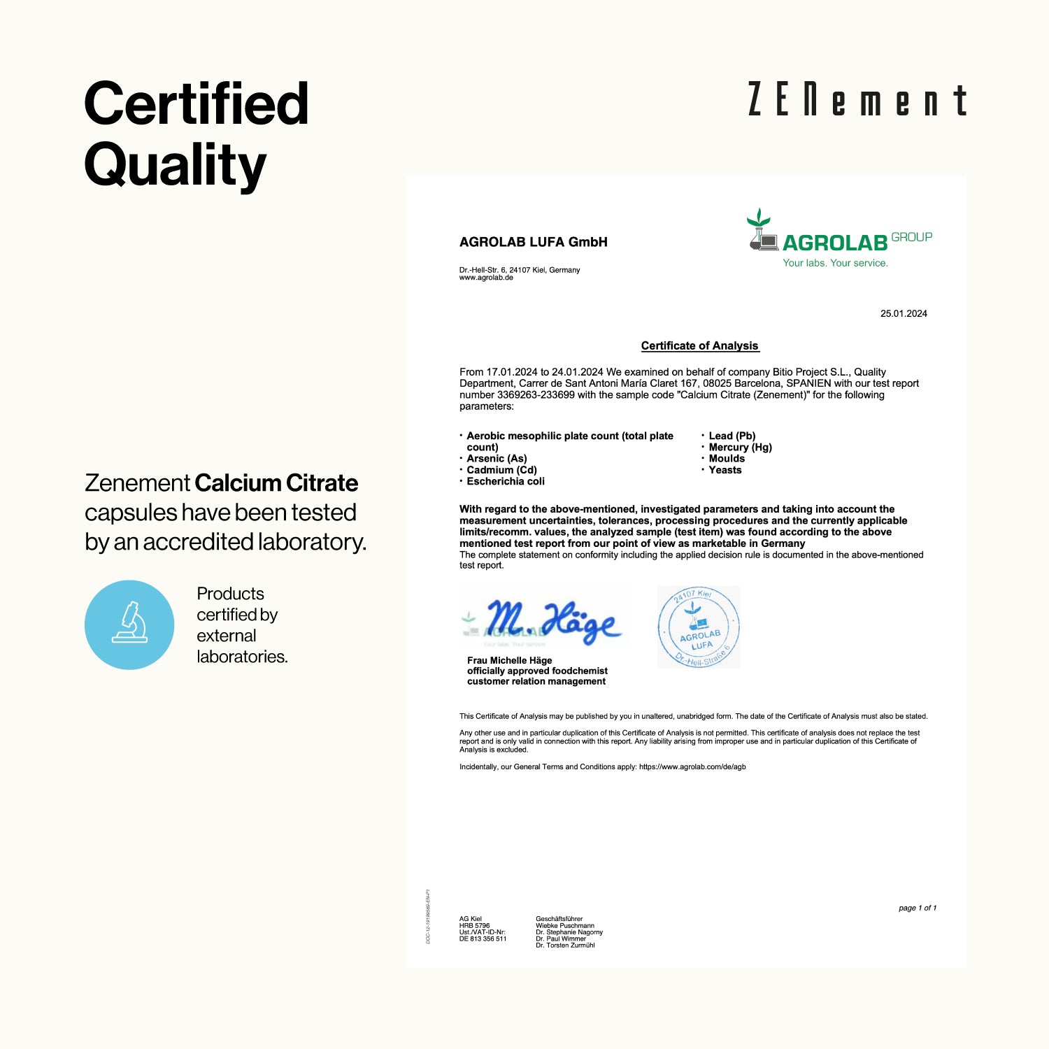 Citrate de Calcium avec Vitamine D3 et K2 - 120 Gélules Végétariennes