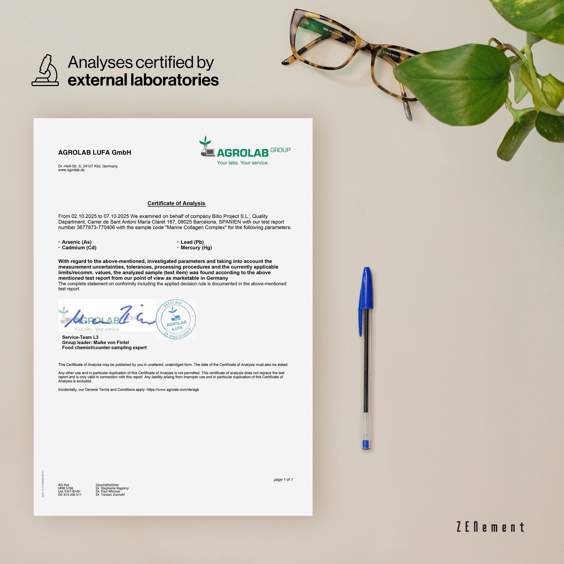 Complesso di Collagene Marino con Acido Ialuronico, CoQ10, Vitamine C & E e Zinco - 180 Capsule