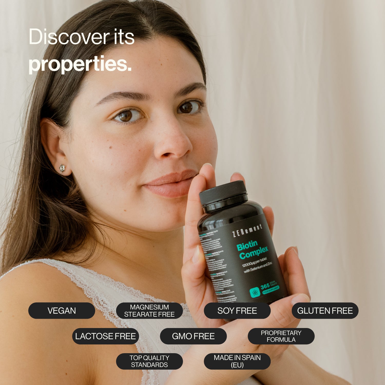 Biotin Complex 12000µg per tablet  - 365 Vegan Tablets