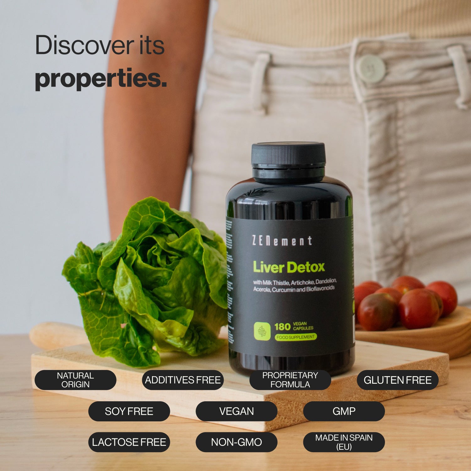 Liver Detox with Milk Thistle, Artichoke, Dandelion, Acerola, Curcumin and Bioflavonoids - 180 Capsules