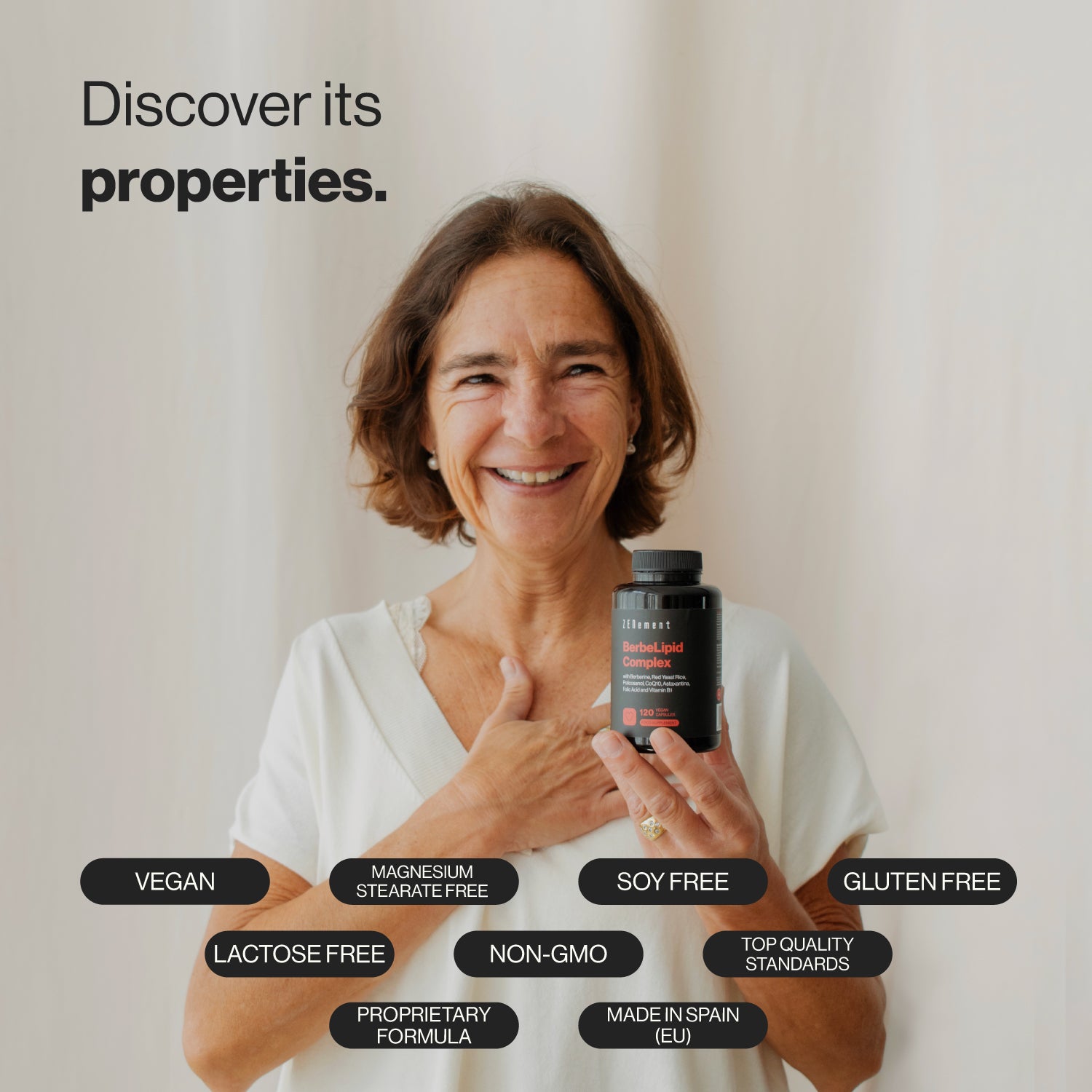 BerbeLipid Complex with Berberine, Red Yeast Rice, Policosanol, Q10, Astaxanthin, Folic Acid and Vitamin B1 - 120 Capsules