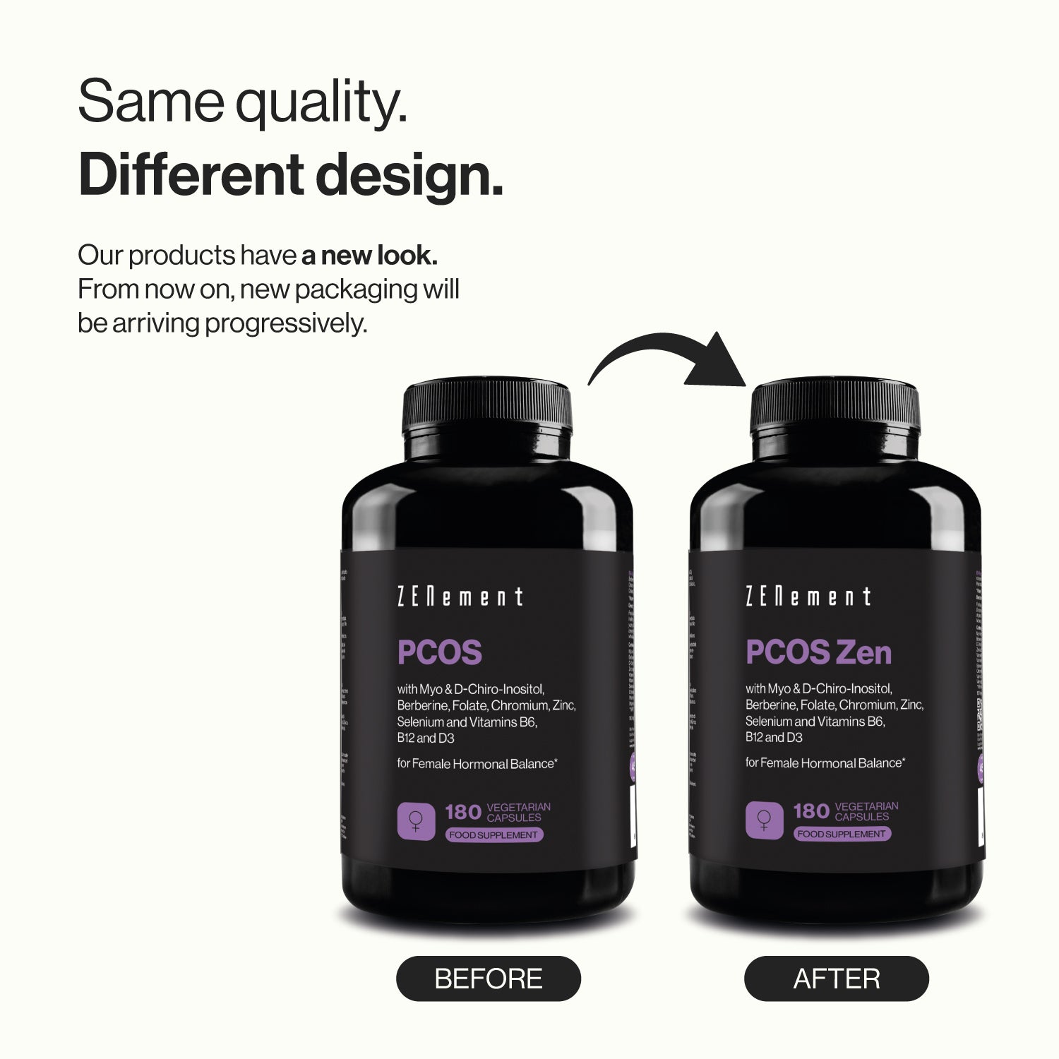 PCOS Zen avec Myo et D-Chiro Inositol, Berbérine, Folate, Chrome, Zinc, Sélénium et Vitamines B6, B12 et D3 - 180 Gélules Végétariennes