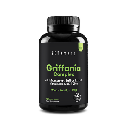 Griffonia Complex with L-Tryptophan, Saffron Extract, B6, B12 and Zinc - 120 Capsules