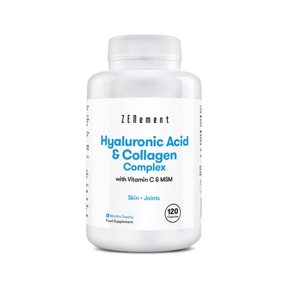 Hyaluronic Acid & Collagen Complex with MSM & Vitamin C - 120 Capsules