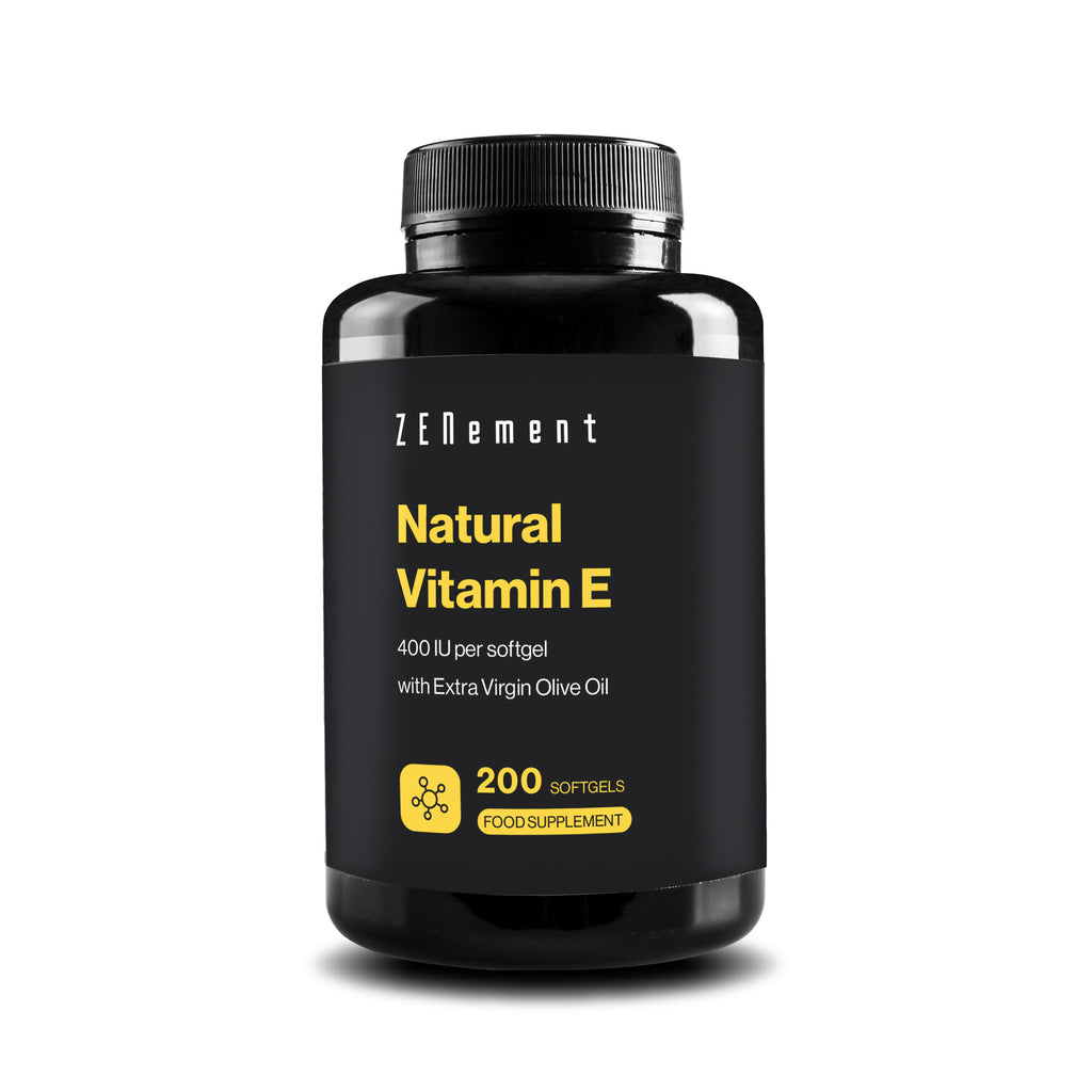 Vitamina E Natural - 400 UI D-Alfa-Tocoferol - 200 Softgels