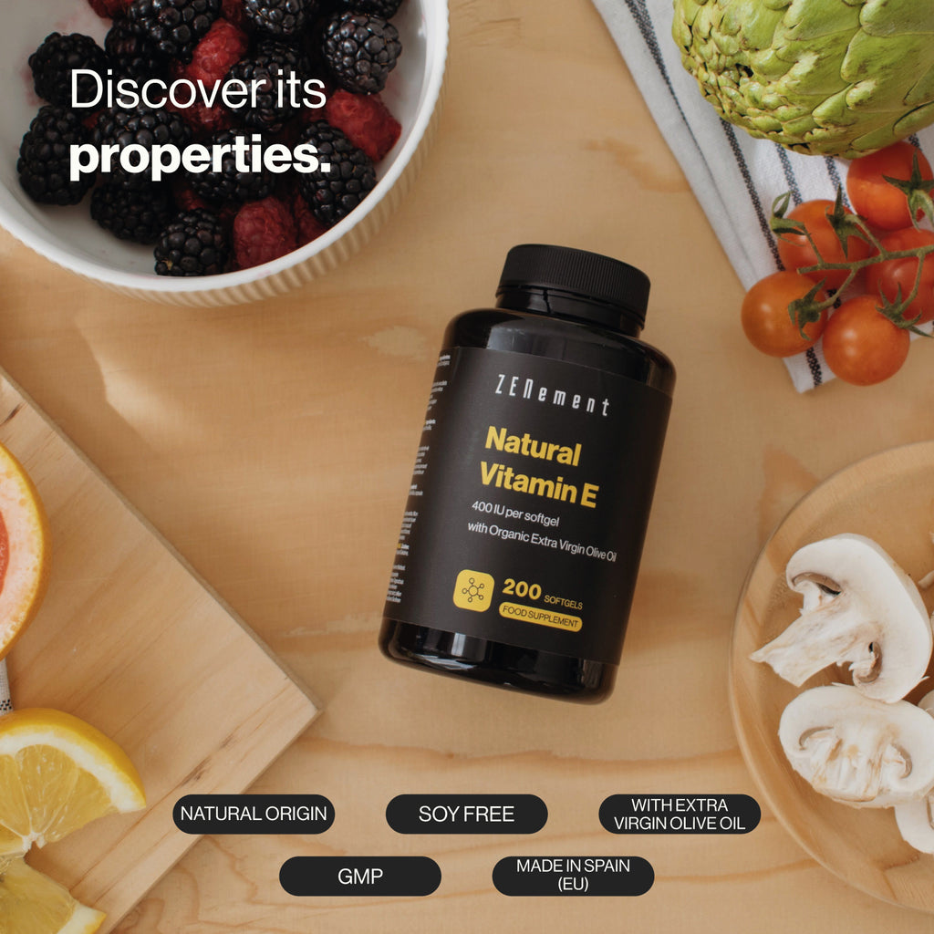 Vitamina E Natural - 400 UI D-Alfa-Tocoferol - 200 Softgels