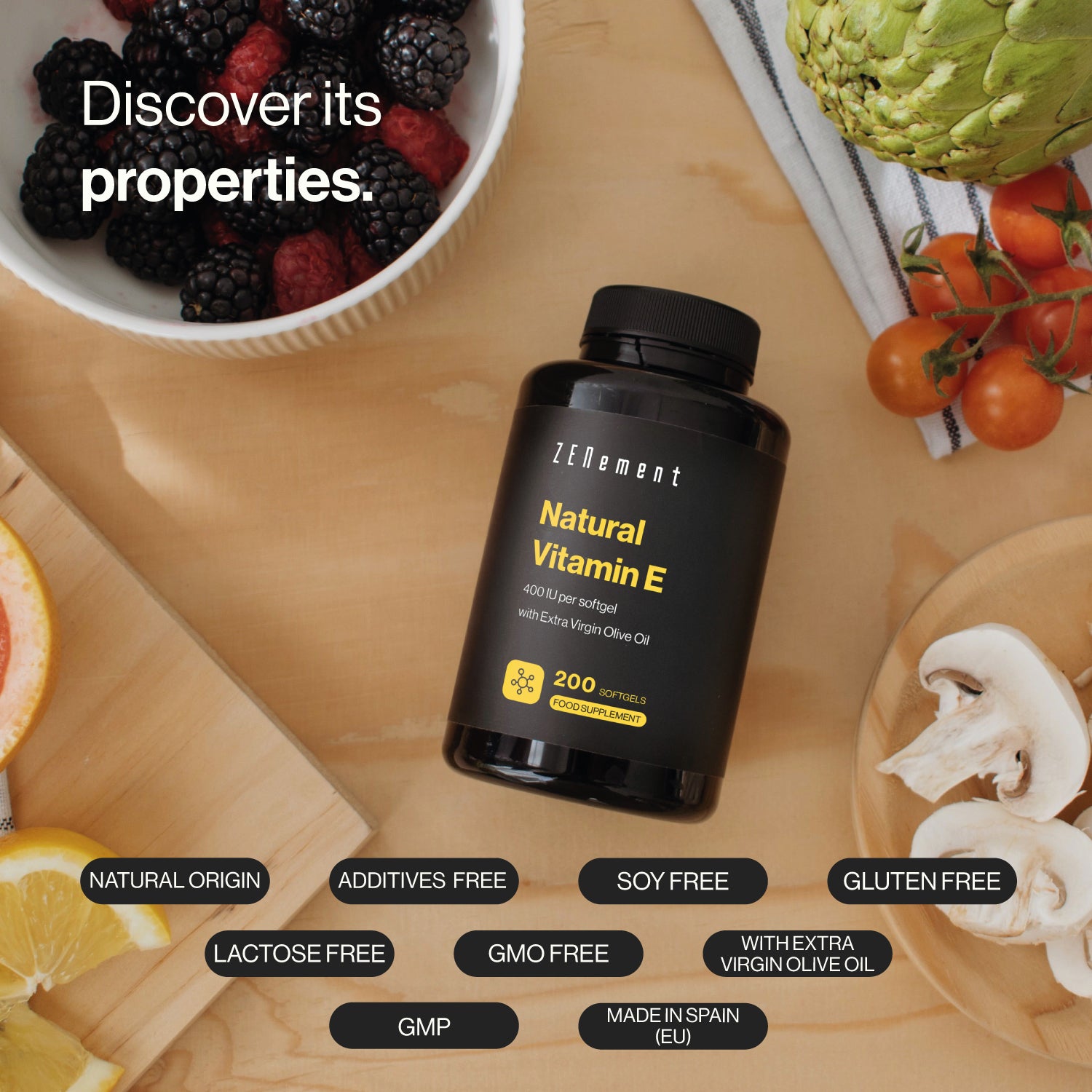 Solgar Vitamina E 400UI 268mg 100 Softgels - Foto 8