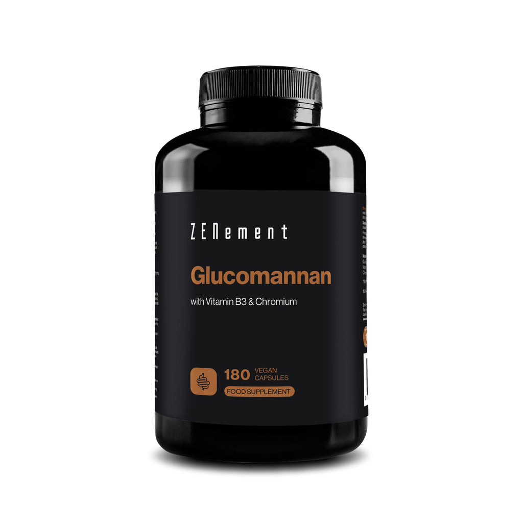 Glucomannano con Vitamina B3 e Cromo - 180 Capsule