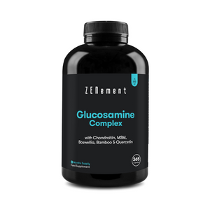 Complesso di Glucosamina con Condroitina, MSM, Boswellia, Bambù e Quercetina - 365 Capsule