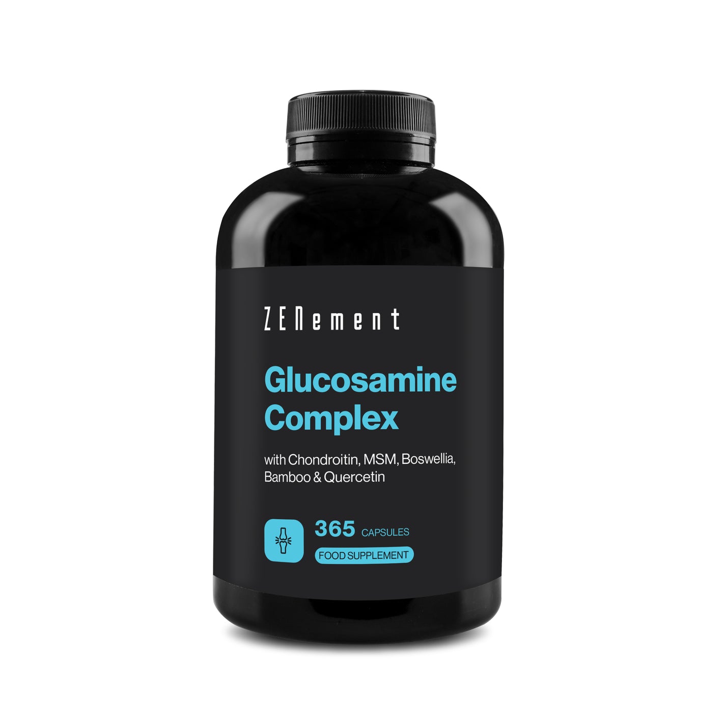 Complesso di Glucosamina con Condroitina, MSM, Boswellia, Bambù e Quercetina - 365 Capsule