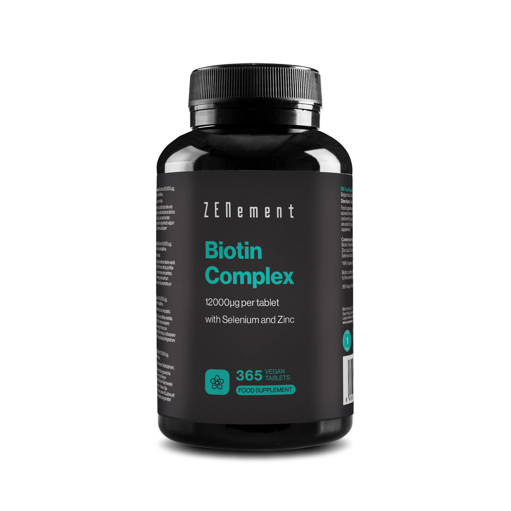 Complejo de Biotina 12000 µg  por comprimido - 365 Comprimidos Veganas