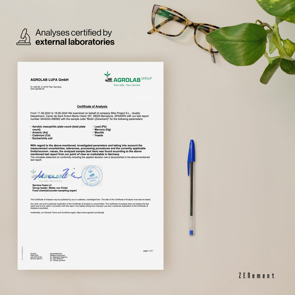 Complejo de Biotina 12000 µg  por comprimido - 365 Comprimidos Veganas