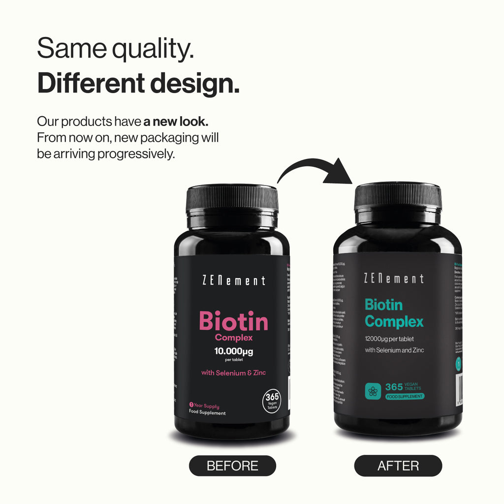 Complejo de Biotina 12000 µg  por comprimido - 365 Comprimidos Veganas