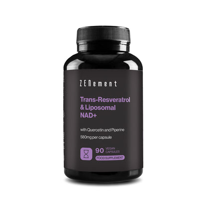 Trans-Resveratrol & Liposomal NAD+ with Quercetin and Piperine - 90 Vegan Capsules