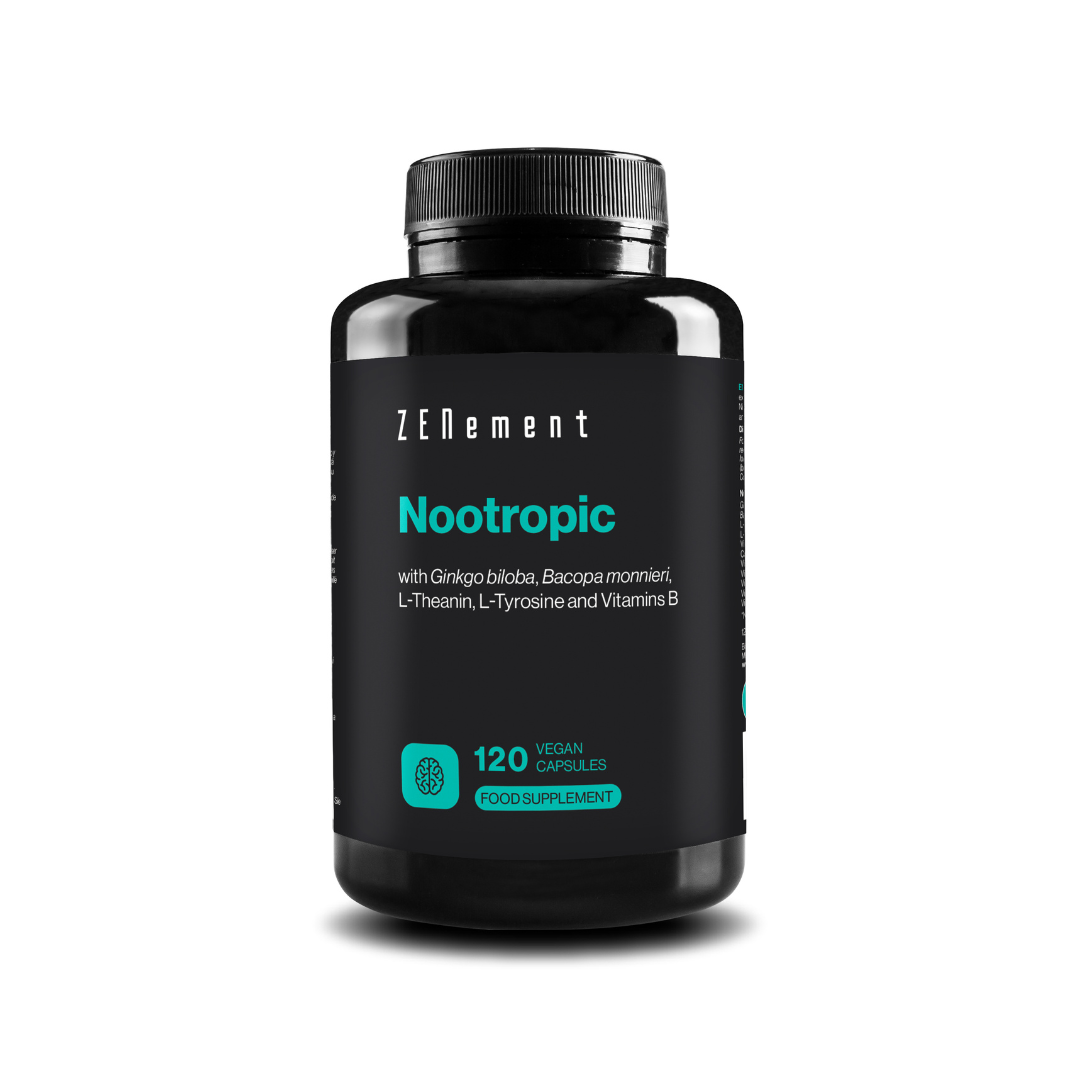 NootropicwithGinkgobiloba,Bacopa,GreenTea,TyrosineandBvitamins-120Capsules