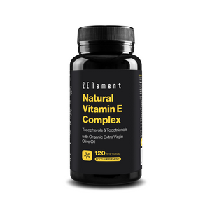 Complexe de Vitamine E Naturelle Gamme Complète α, ß, γ, δ - 120 Capsules