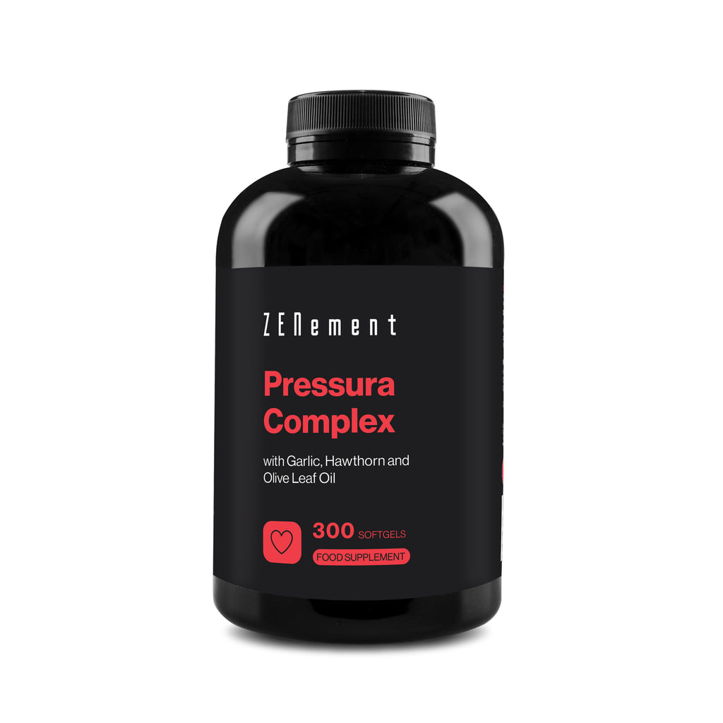 Pressura Complex avec de l'huile d'Ail, de l'Aubépine et des feuilles d'Olivier - 300 Capsules
