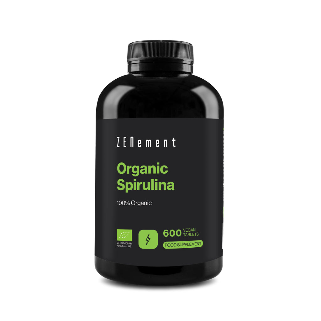 Espirulina Ecológica 100% Ecológico - 600 Comprimidos Veganas