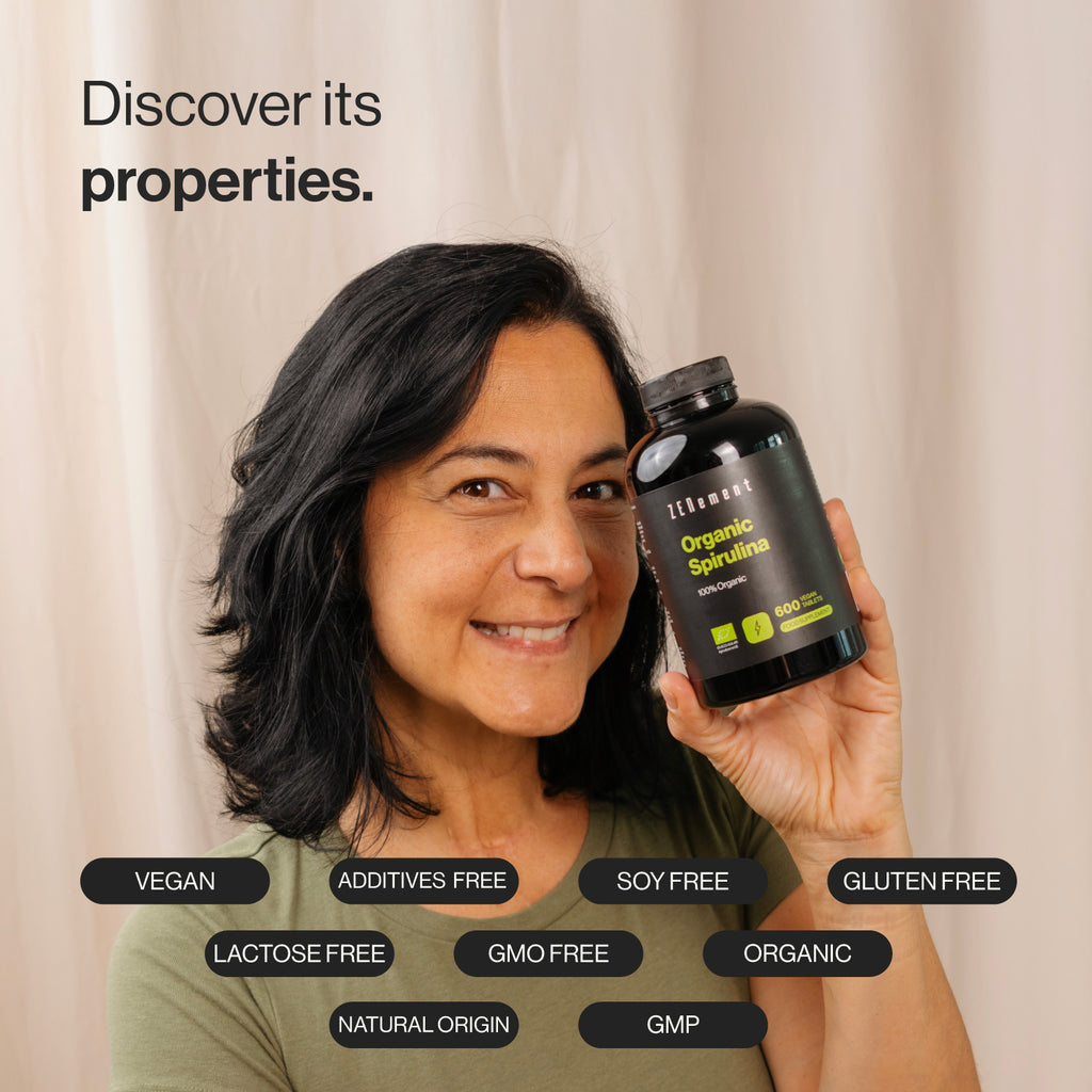 Espirulina Ecológica 100% Ecológico - 600 Comprimidos Veganas