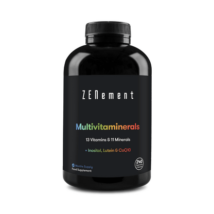 Multivitaminerals 13 Vitamines, 11 Minéraux, Inositol, Lutéine et CoQ10  - 240 Comprimés
