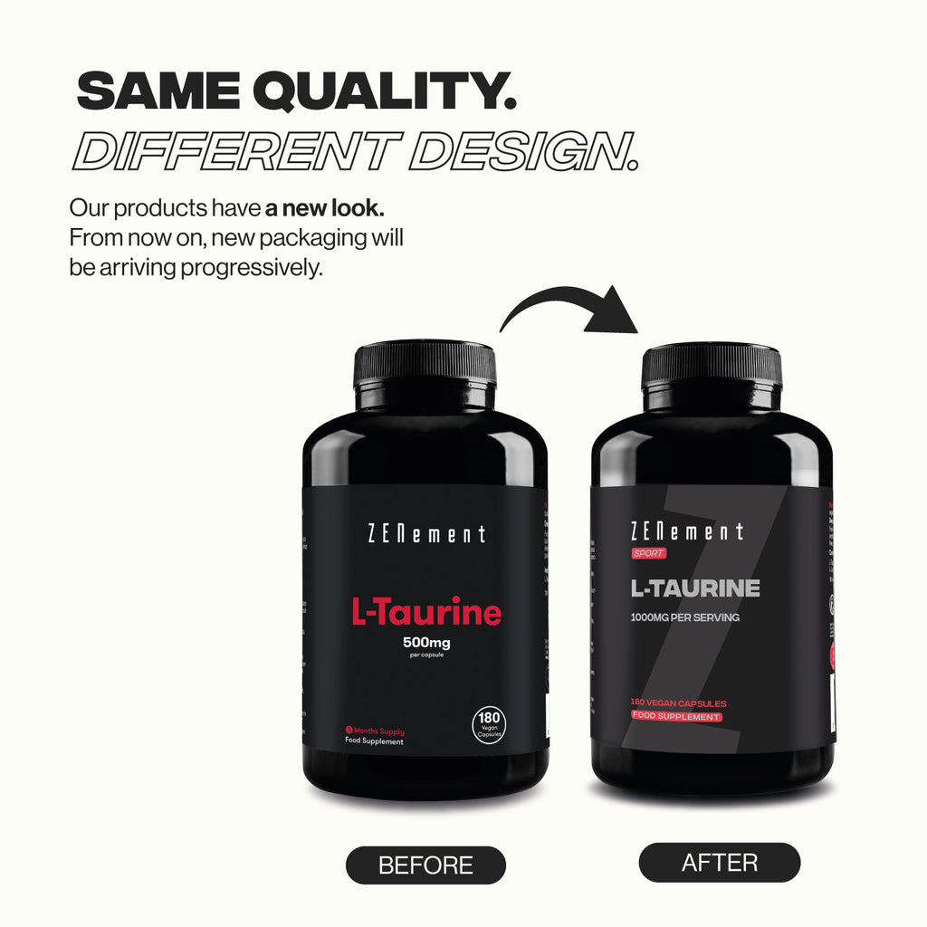 L-Taurina 500 mg por cápsula - 180 Cápsulas