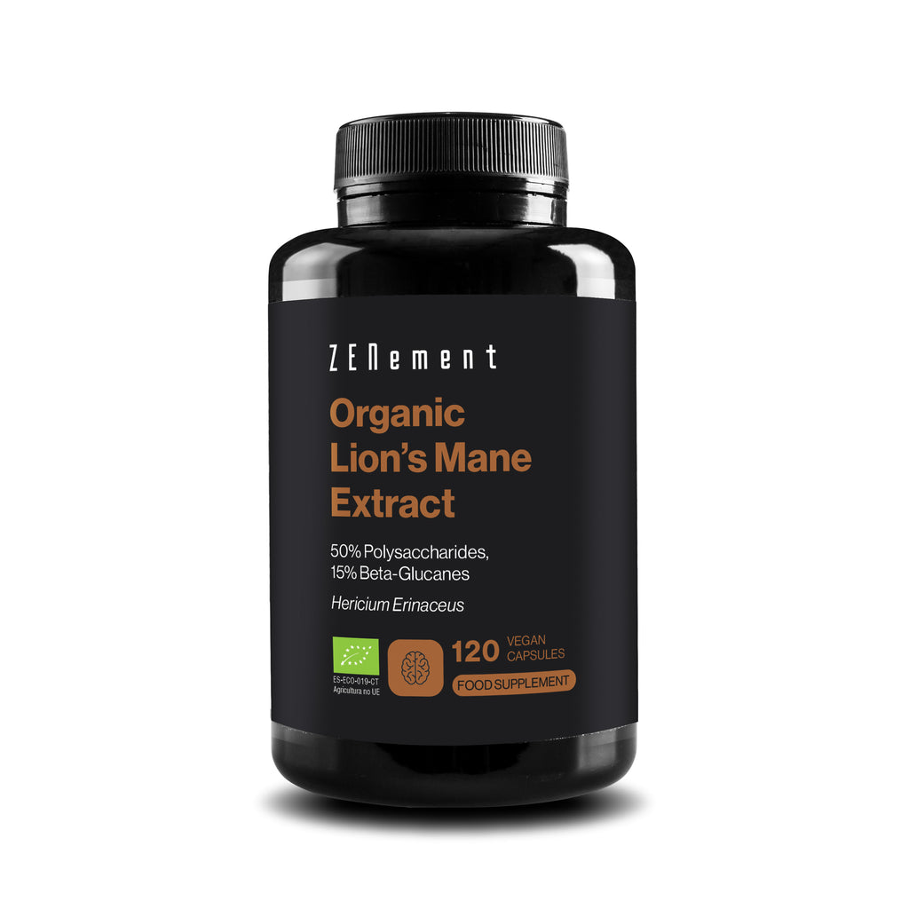 Extrait de Lion's Mane Biologique 50% Polysaccharides, 15% bêta-Glucanes - 120 Gélules