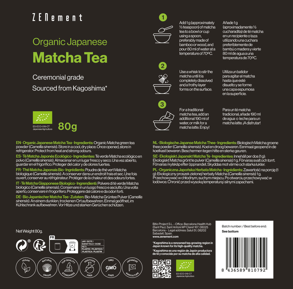 Tè Matcha Giapponese Biologico Grado Cerimoniale  - 80 g