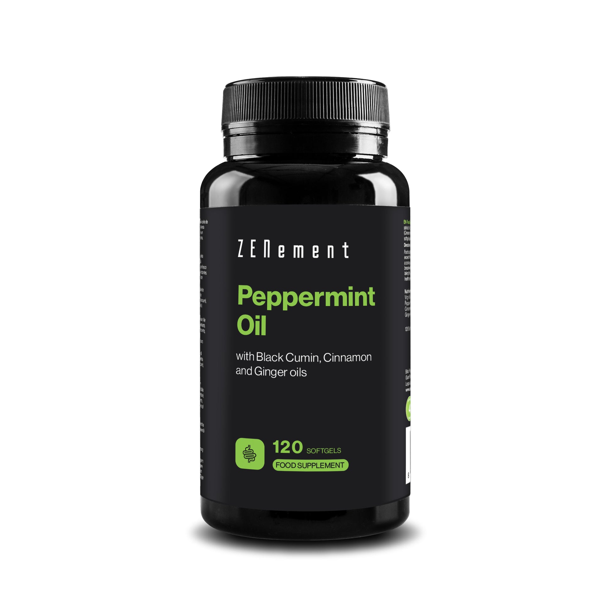 Peppermint Oil with Black Cumin, Cinnamon, and Ginger oils - 120 Softgels