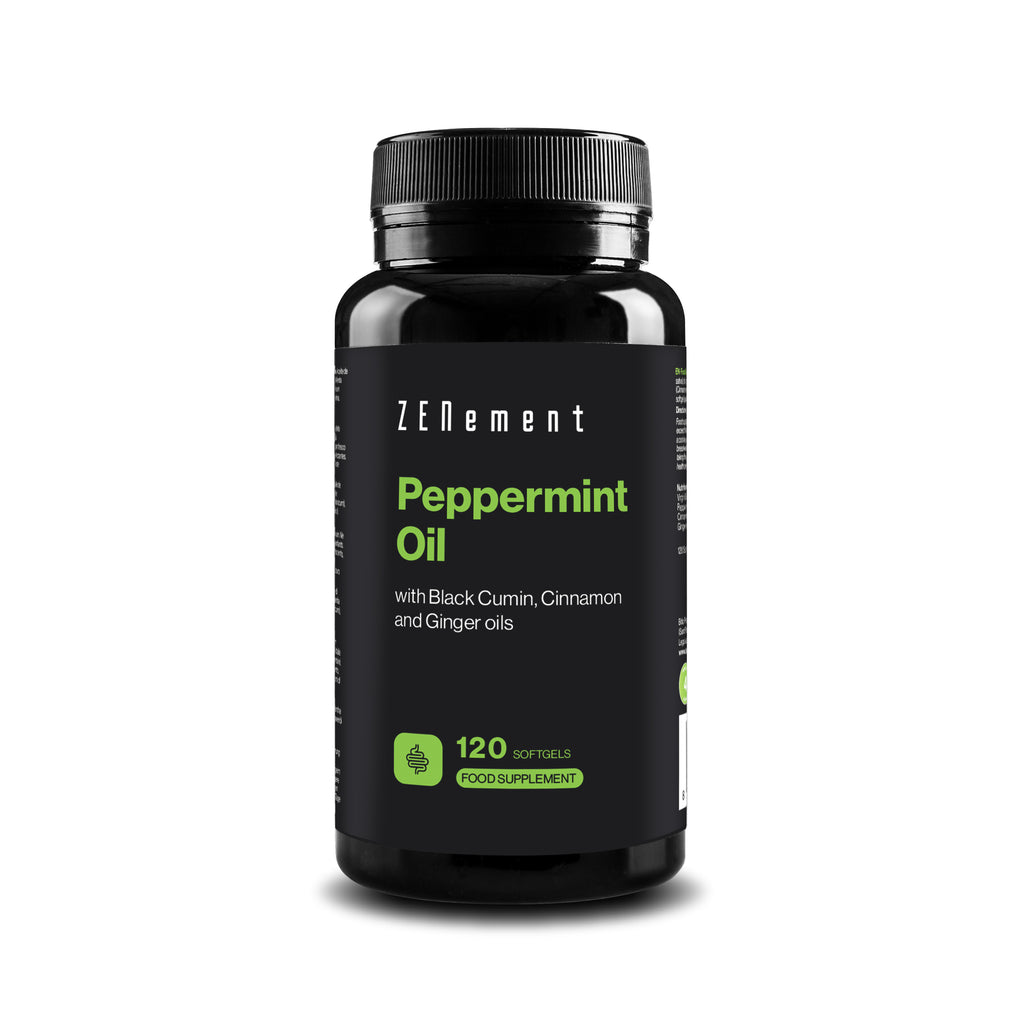 Olio di Menta Piperita con Oli di Cumino Nero, Cannella e Zenzero - 120 Capsule Softgel