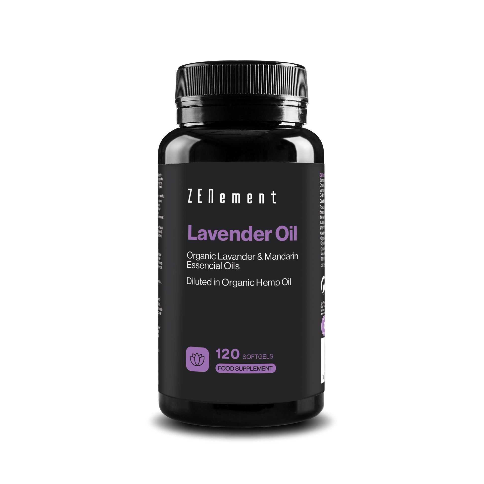 Olio di Lavanda con Oli di Lavanda, Mandarino e Canapa - 120 Capsule Softgel