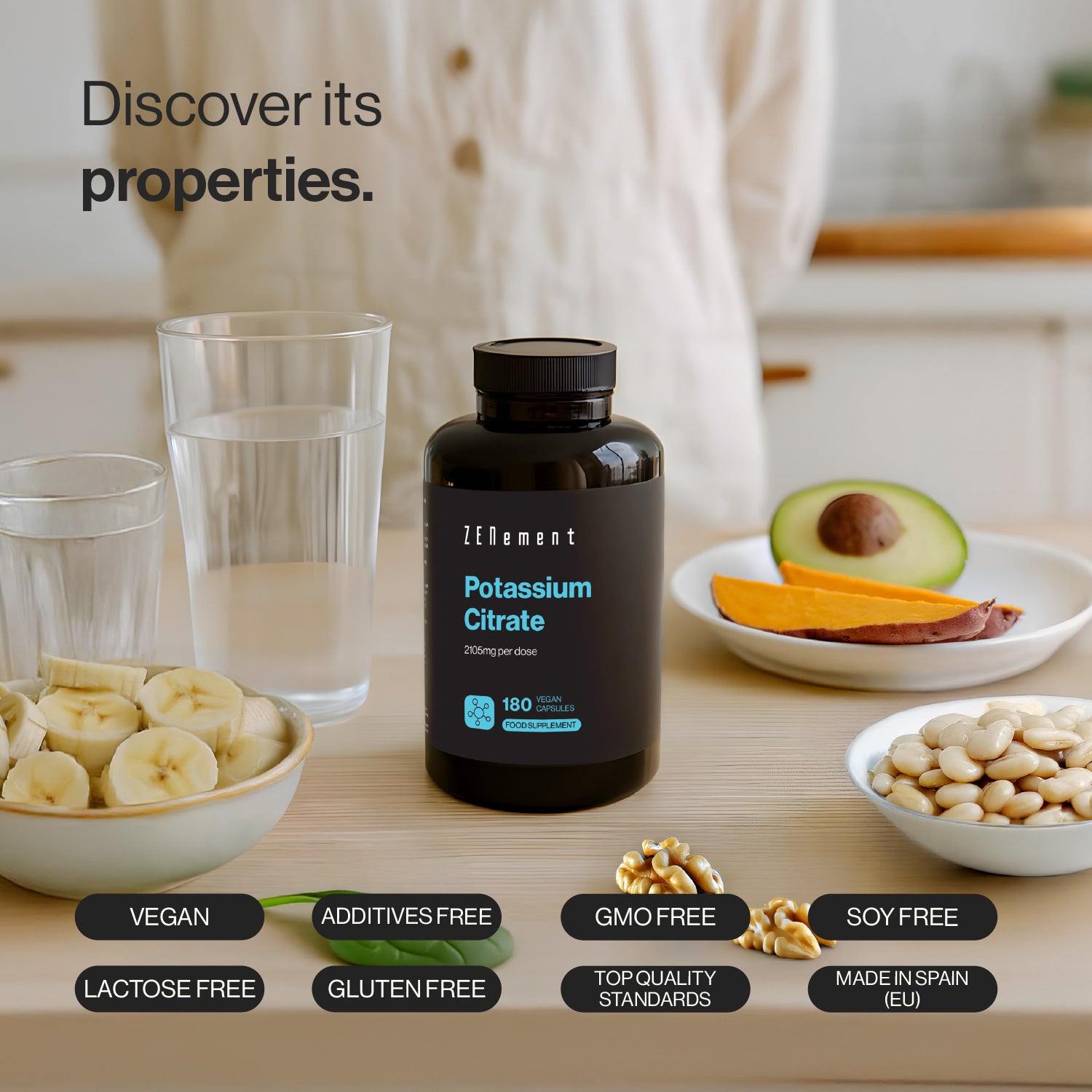 Potassium Citrate 2105mg per dose - 180 Vegan Capsules