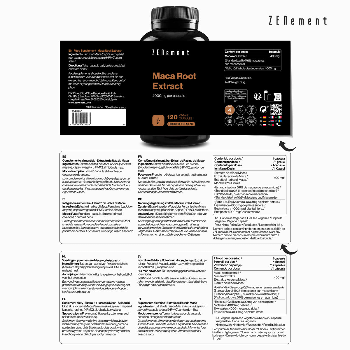 Maca Root Extract 4000mg per caspule