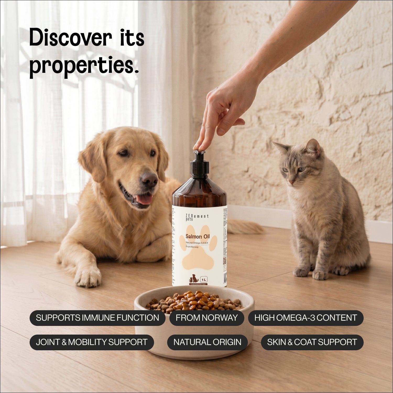 Salmon oil  Natural Omega-3, 6 & 9 - 1000ml
