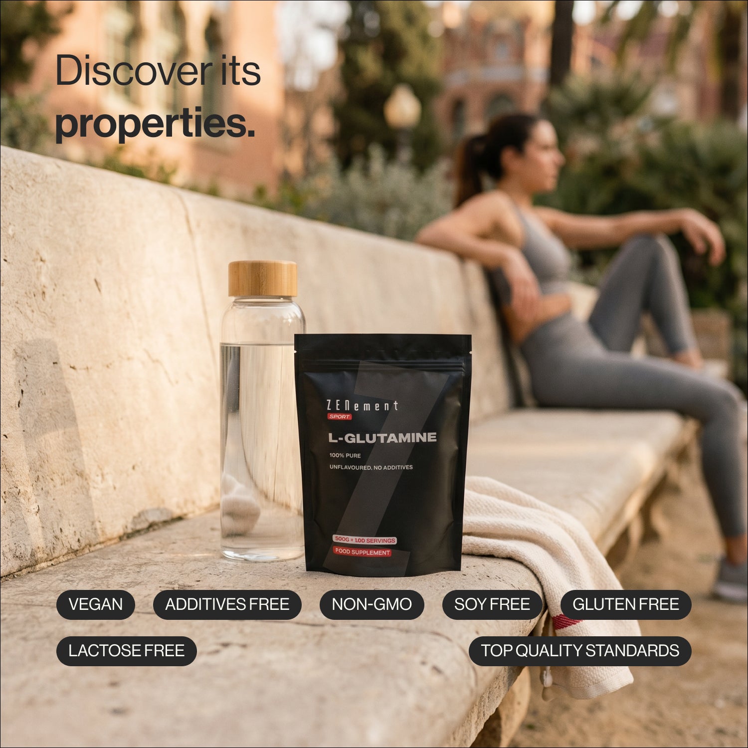 L-Glutamin Geschmacksneutral, ohne Zusatzstoffe - 500 g