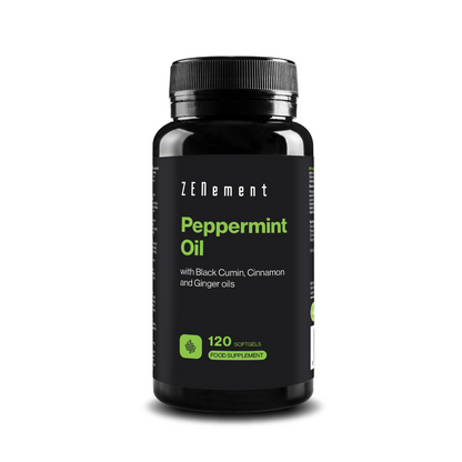 Peppermint Oil with Black Cumin, Cinnamon, and Ginger oils - 120 Softgels